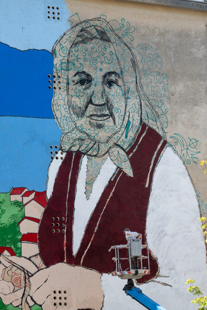 Mate Balota - Moja Mati (u izradi) - 0007 (mural majci i Mislav Lešić)