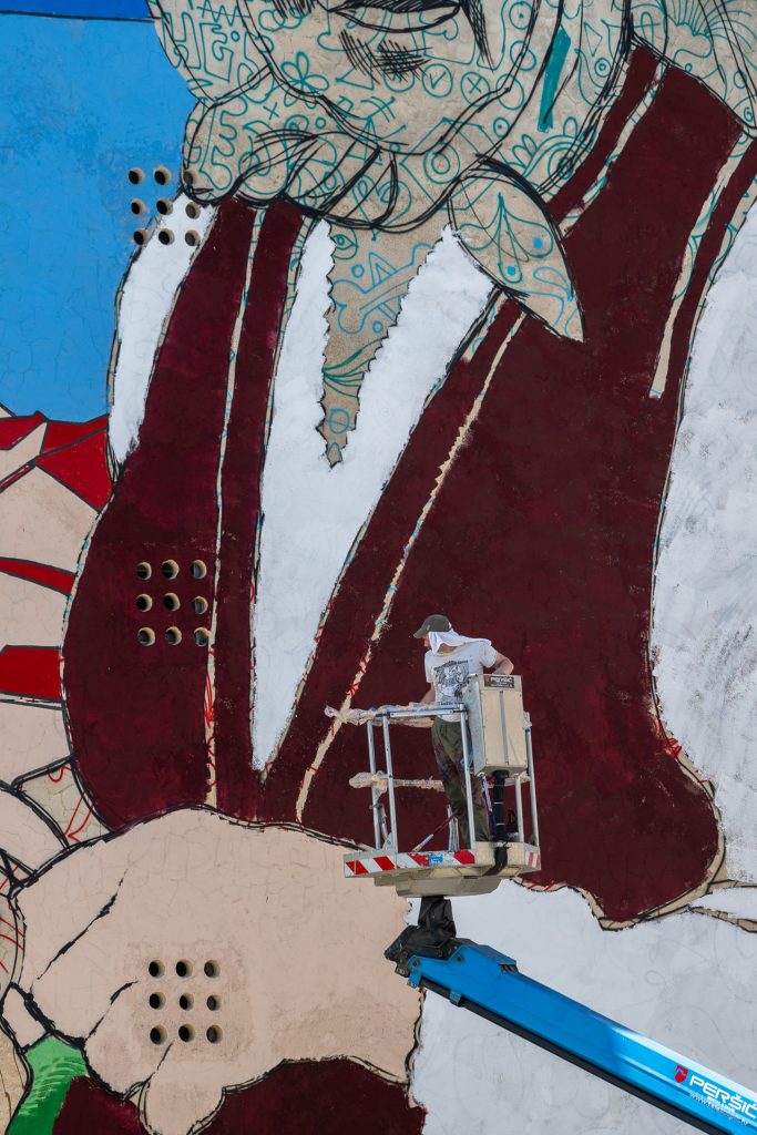 Mate Balota - Moja Mati (u izradi) - 0008 (mural majci i Mislav Lešić)