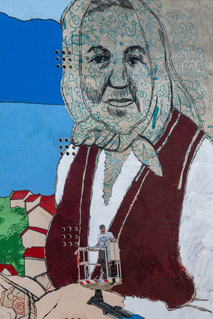 Mate Balota - Moja Mati (u izradi) - 0010 (mural majci i Mislav Lešić)